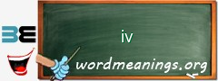 WordMeaning blackboard for iv